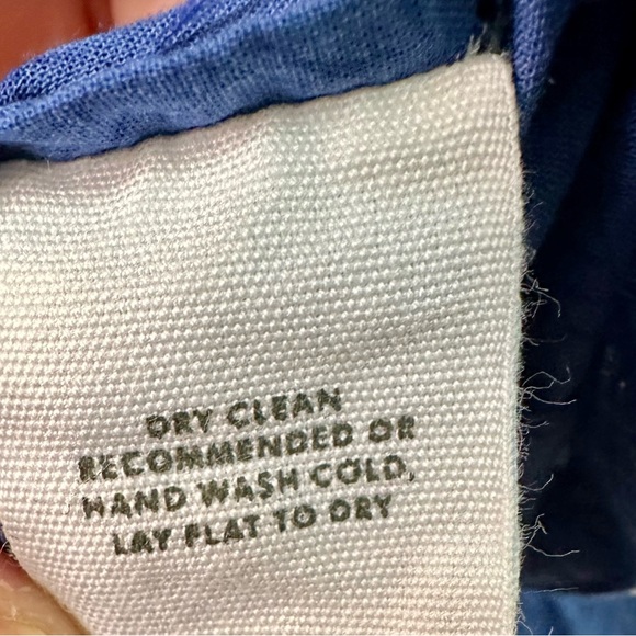 Apiece Apart Topa Pop Over Top in Splattered Lapis Blue Size Medium - Picture 12 of 14